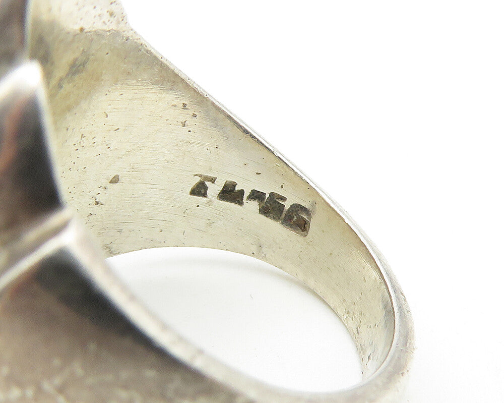 MEXICO 925 Sterling Silver  Vintage Fluted Pointed Band Ring Sz 7  RG11368