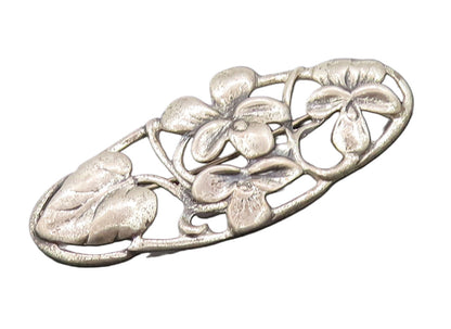 925 Sterling Silver Vintage Brooch Pin DANECRAFT Antique Carved Flowers  BP10708