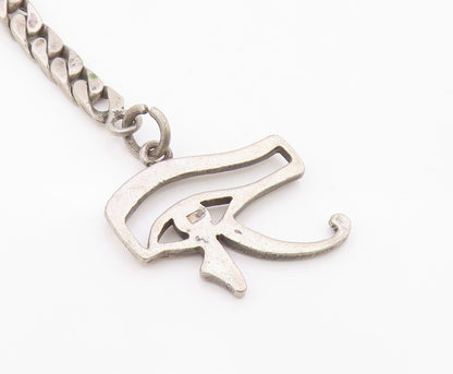 MIDDLE EAST 925 Sterling Silver Vintage Evil Eye Cutout Key Chain TR3366
