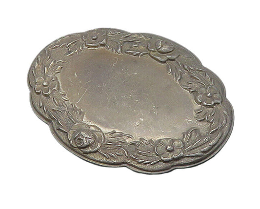 S. KIRK & SON 925 Silver  Vintage Oxidized Rose Flower Brooch Pin  BP8713