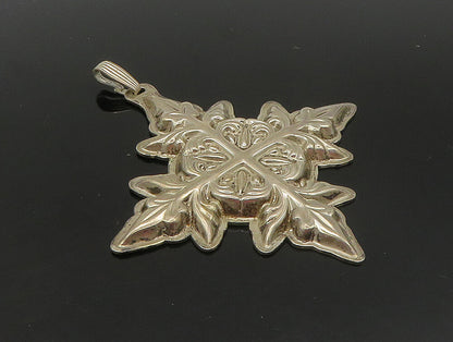 REED & BARTON 925 Silver  Vintage Hallow Christmas Cross Pendant  PT19778