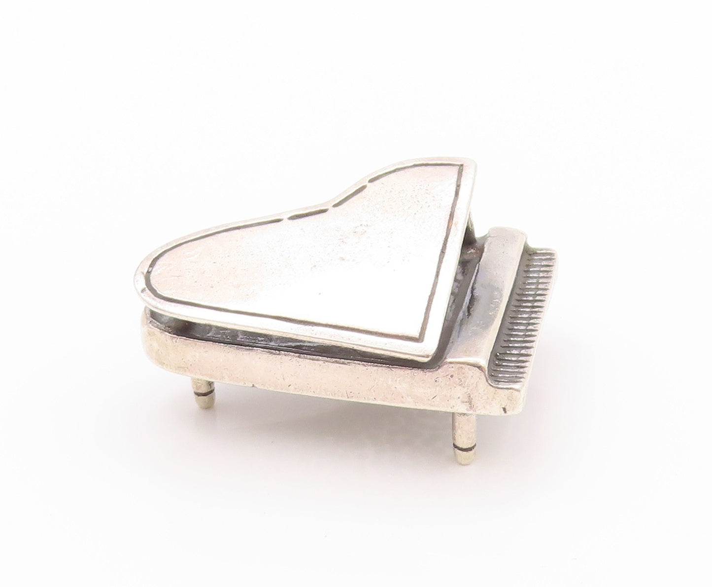 925 Sterling Silver Vintage Paper Weight Cutout 3D Grand Piano  TR3926