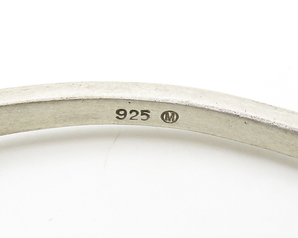925 Silver  Vintage Genuine Black & White Diamonds Bangle Bracelet  BT5439