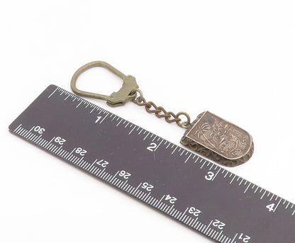 925 Sterling Silver Vintage Key Chain ISRAEL Carved Jerusalem Cityscape  TR4211