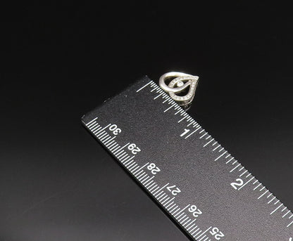 925 Silver  Vintage Dainty Genuine Diamonds Love Heart Charm Pendant  PT21378