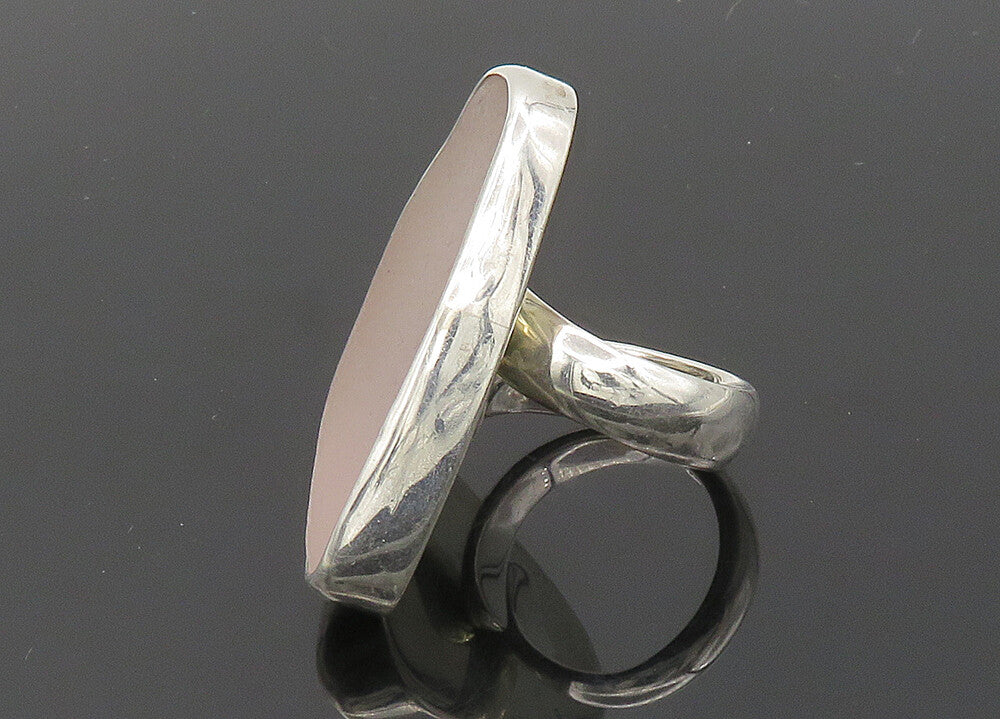 SACCO 925 Sterling Silver  Vintage Recycled Glass Cocktail Ring Sz 7.5 RG20275