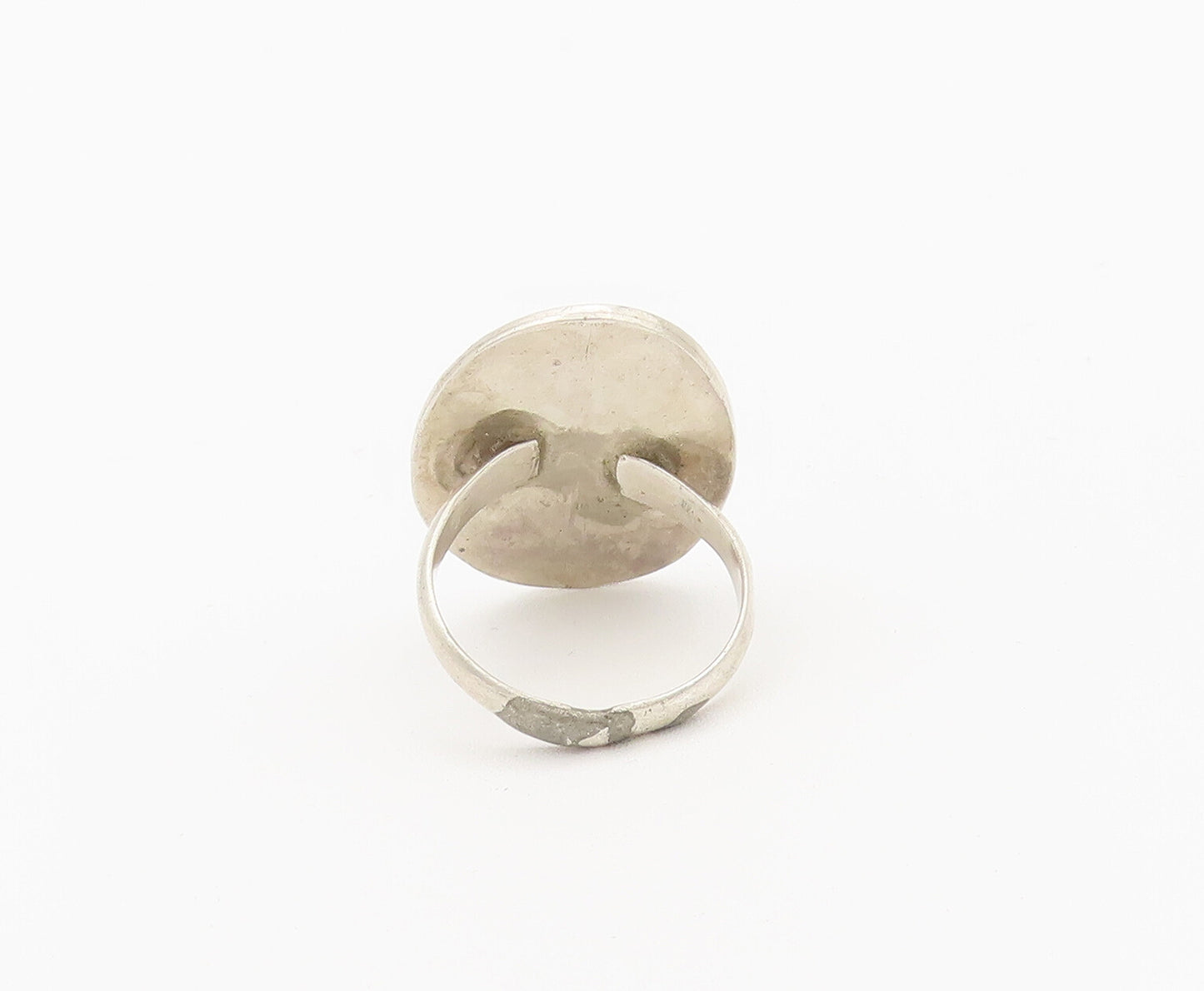 925 Sterling Silver Vintage Ring Antique Symmetric Carved Sz 8  RG27929