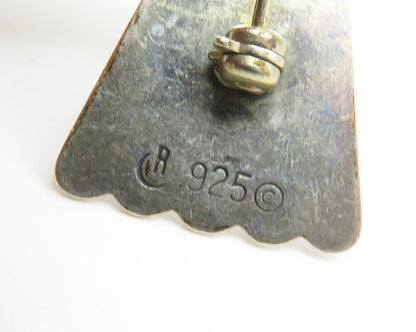 CAROLYN POLLACK RELIOS 925 Silver  Vintage Love Heart Angel Brooch Pin  BP5416