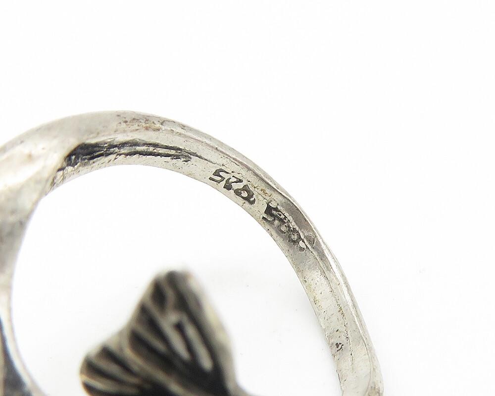925 Sterling Silver  Vintage Leaping Dolphin Motif Bypass Ring Sz 5.5  RG11286