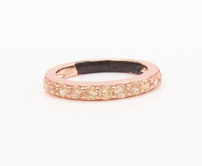 925 Sterling Silver Vintage Rose Ring Gold Plated Yellow Topaz  Sz 7  RG29579