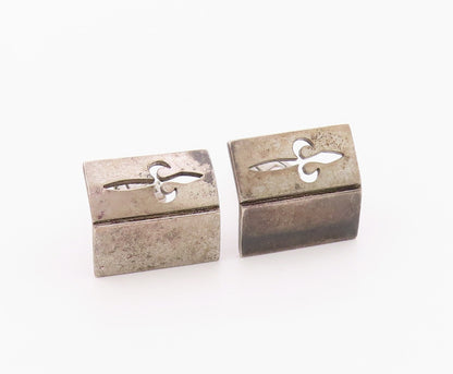 925 Sterling Silver  Vintage Sword Cutout Open Book Design Cuff Links  TR1811