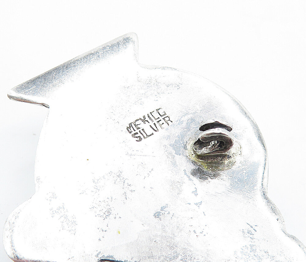 MEXICO 925 Sterling Silver Vintage Hollow Water Pitcher Brooch Pin BP1824