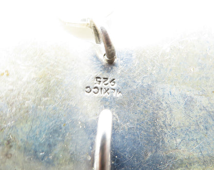 MEXICO 925 Sterling Silver  Vintage Shiny Smooth Open Circle Pendant  PT15620