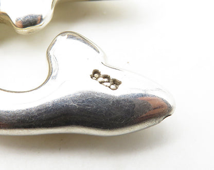 925 Sterling Silver  Vintage Shiny Hollow Dolphin Pendant  PT13837