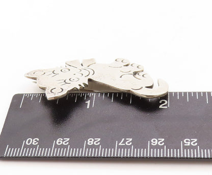 925 Sterling Silver Vintage Brooch Pin MEXICO Solid Cutout Cute Cat  BP11311