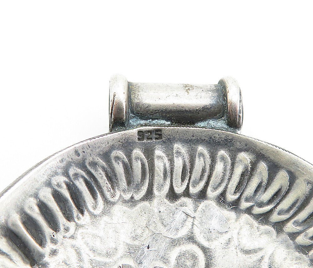 925 Sterling Silver  Vintage Antique Two Tone Love Heart Slide Pendant  PT5959