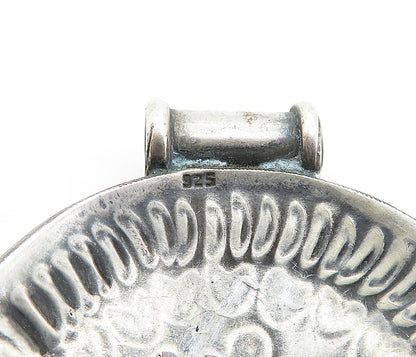 925 Sterling Silver  Vintage Antique Two Tone Love Heart Slide Pendant  PT5959