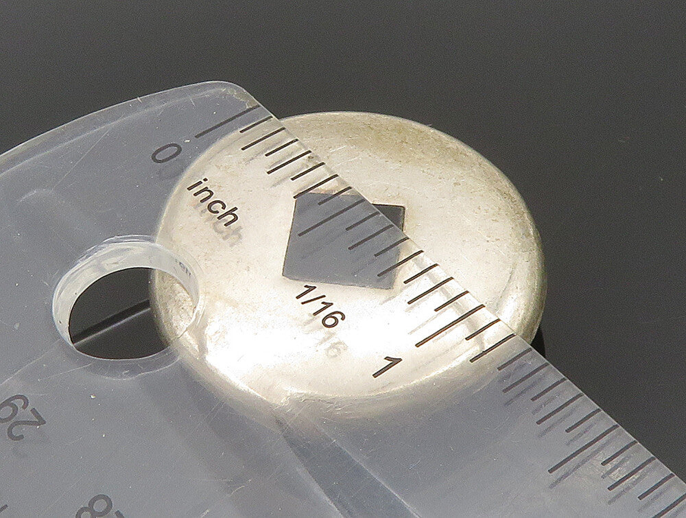 MEXICO 925 Silver  Vintage Inlay Black Onyx Non Pierce Earrings  EG11618