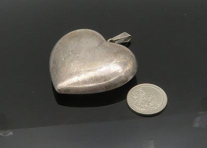 HAAKON SCHANKE NIELSEN NORWAY 925 Silver Vintage Puffy Heart Pendant PT16639