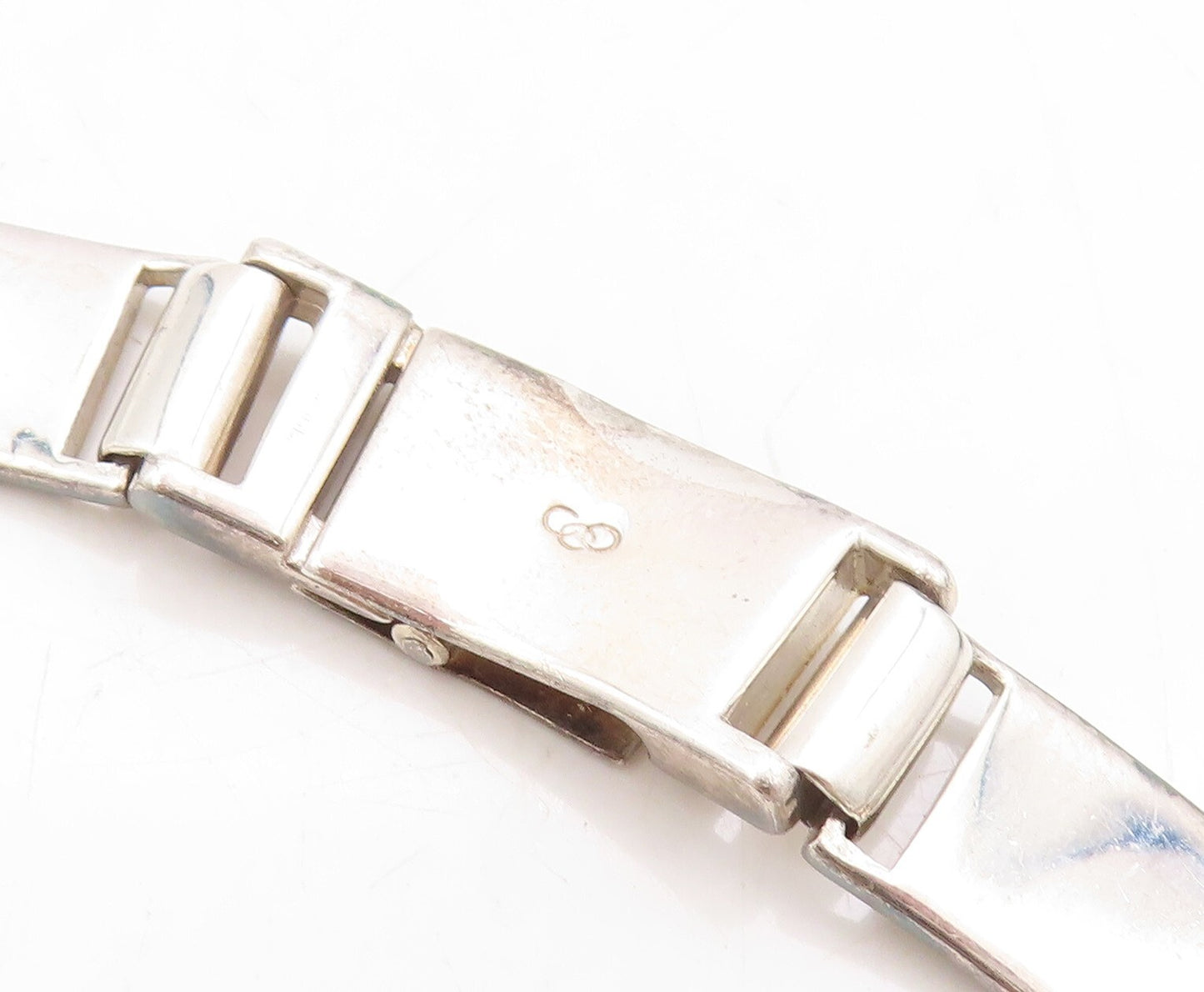 925 Sterling Silver Vintage Necklace LONDON LINKS solid Rectangle Links  NE4416