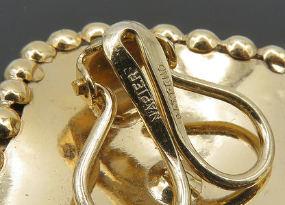 NAPIER 925 Silver  Vintage Rare Shiny Bubble Non Pierce Earrings  EG10047