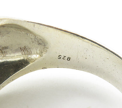 925 Sterling Silver  Vintage Shiny Chiseled Dome Band Ring Sz 12  RG16861