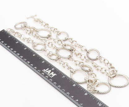 925 Sterling Silver Vintage Necklace MICHAEL DAWKINS Oval Link Chain   NE4640