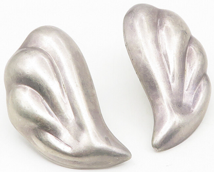 925 Sterling Silver  Vintage Shiny Hollow Fluted Design Drop Earrings  EG5508