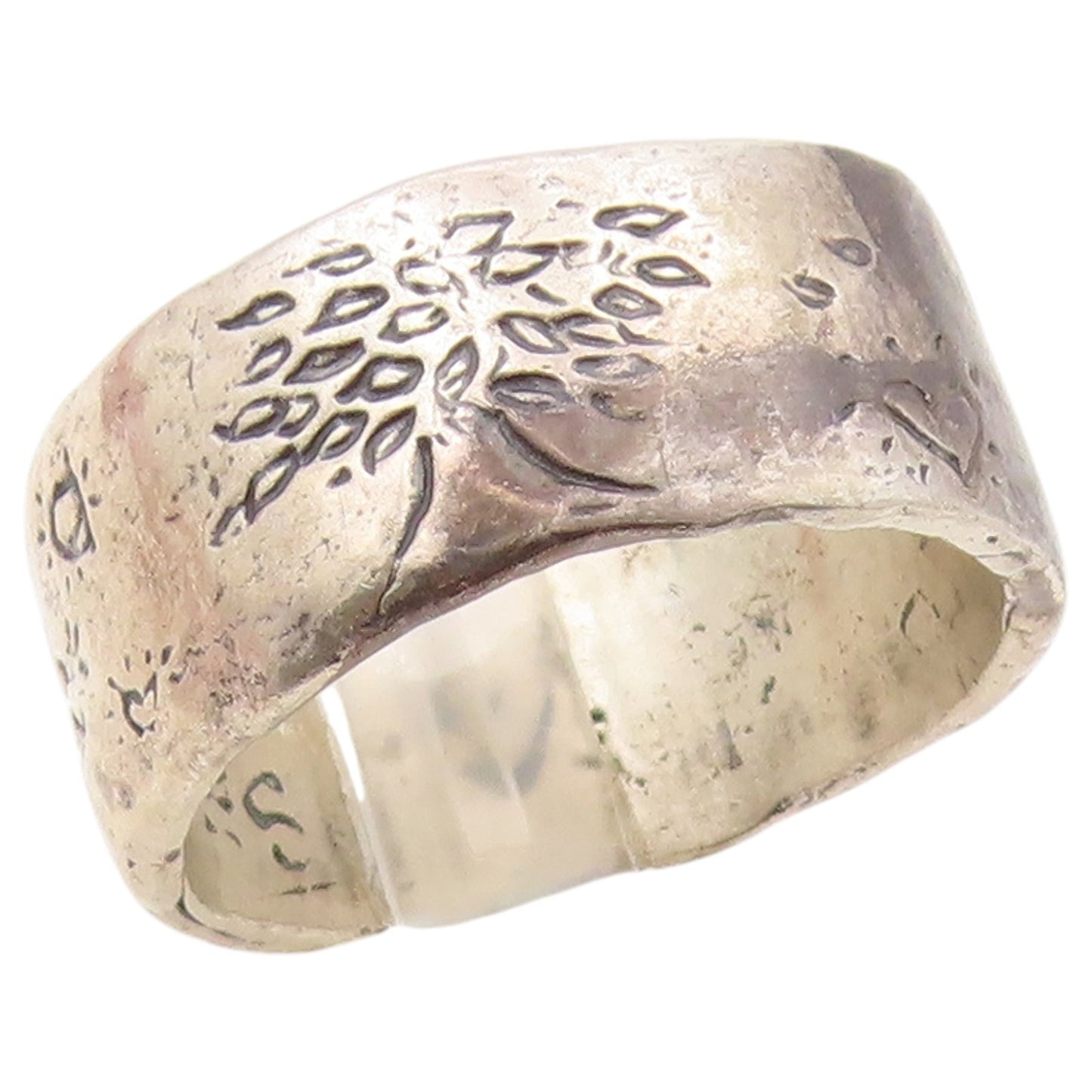 925 Sterling Silver Vintage Ring JES MAHARRY Grow Strong Tree  Sz 11  RG36650