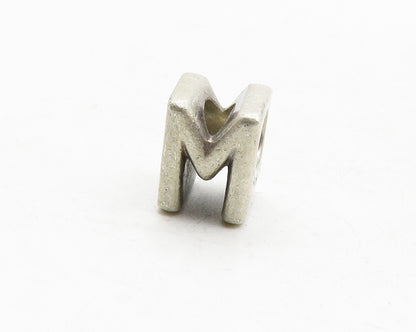 PANDORA 925 Sterling Silver  Vintage Petite Letter M Slide Pendant  PT9917