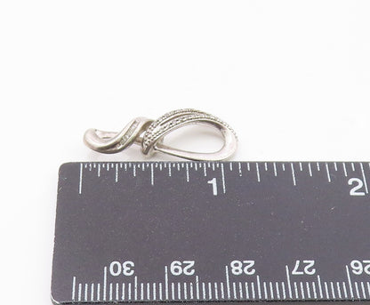 925 Sterling Silver  Genuine Diamonds Infinity Tear Drop Pendant  PT14073