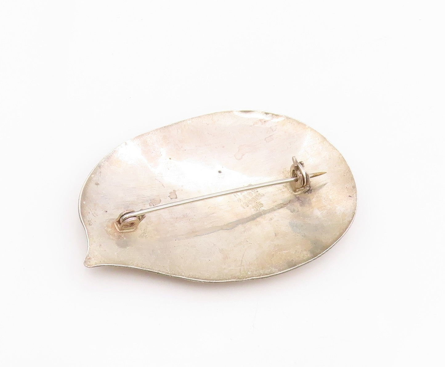 925 Sterling Silver Vintage Brooch Pin ISRAEL Abstract Seashell Design  BP12186