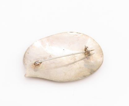 925 Sterling Silver Vintage Brooch Pin ISRAEL Abstract Seashell Design  BP12186
