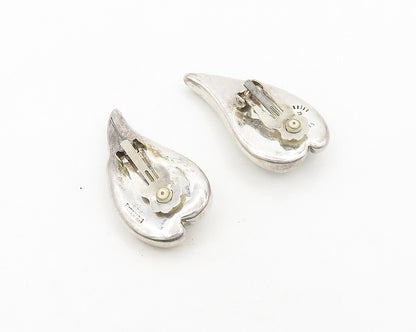 FREDERIC JEAN DUCLOS 925 Silver  Vintage Shiny Non Pierce Earrings  EG9544