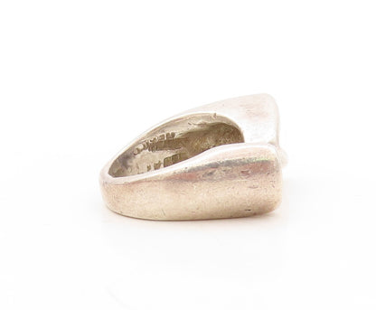 925 Sterling Silver Vintage Ring MEXICO Designer Cutout Bow Shape  Sz 7  RG31003