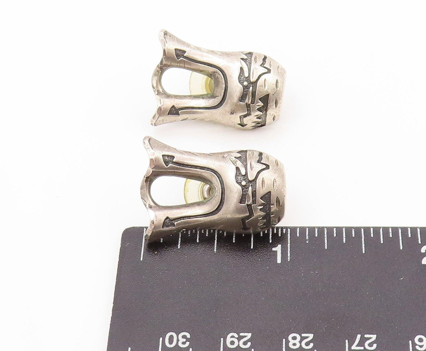 925 Sterling Silver Vintage Earrings SILVER CLOUD Designer Animal Etched EG13376