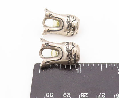 925 Sterling Silver Vintage Earrings SILVER CLOUD Designer Animal Etched EG13376