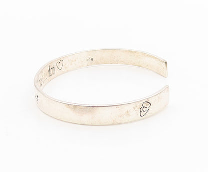 925 Sterling Silver Vintage Bracelet Engraved Forever And Always Cuff  BT11566