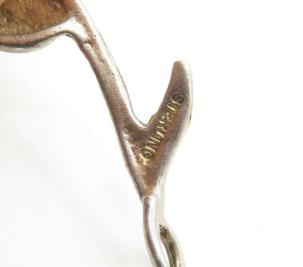 925 Sterling Silver   Vintage Petite Diamond Cut Music Notes Pendant  PT12754