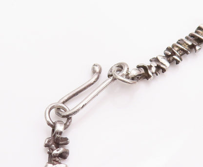 925 Sterling Silver Vintage Necklace Brutalist Tree Branch Carved  NE4267