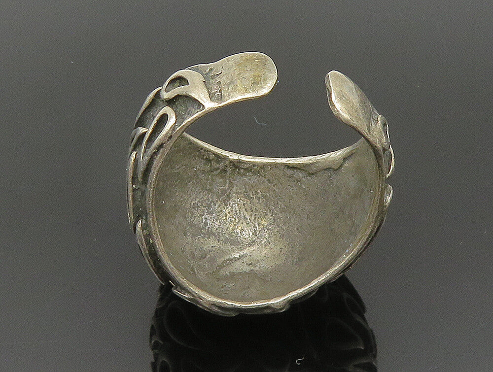 925 Sterling Silver Vintage Scattered Teardrop Pattern Dome Ring Sz 10 RG24425