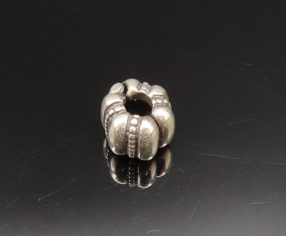 PANDORA 925 Silver  Vintage Beaded Ribbed Clip Charm Pendant (OPENS)  PT21248