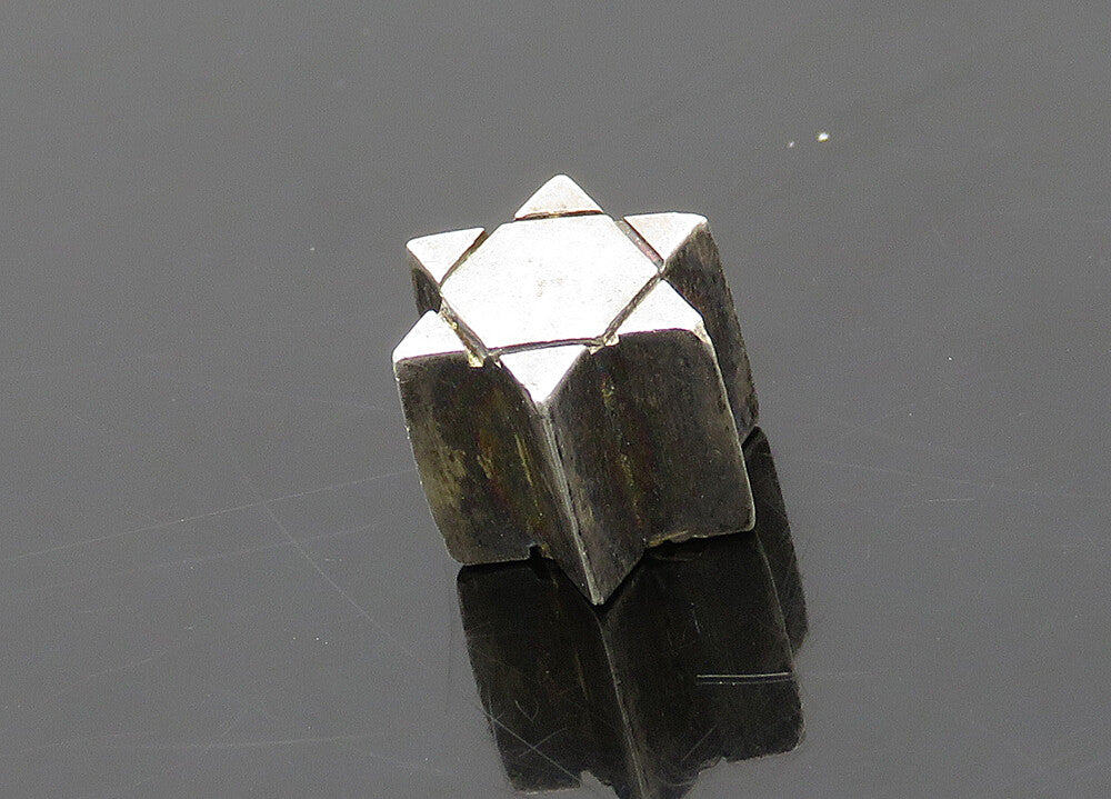 925 Sterling Silver  Vintage Petite Dark Tone Star Slide Pendant  PT15675
