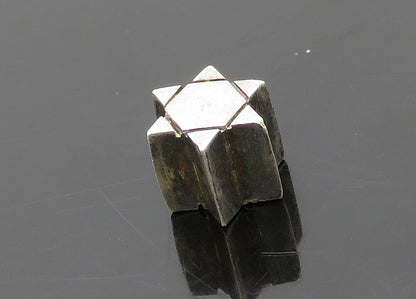 925 Sterling Silver  Vintage Petite Dark Tone Star Slide Pendant  PT15675