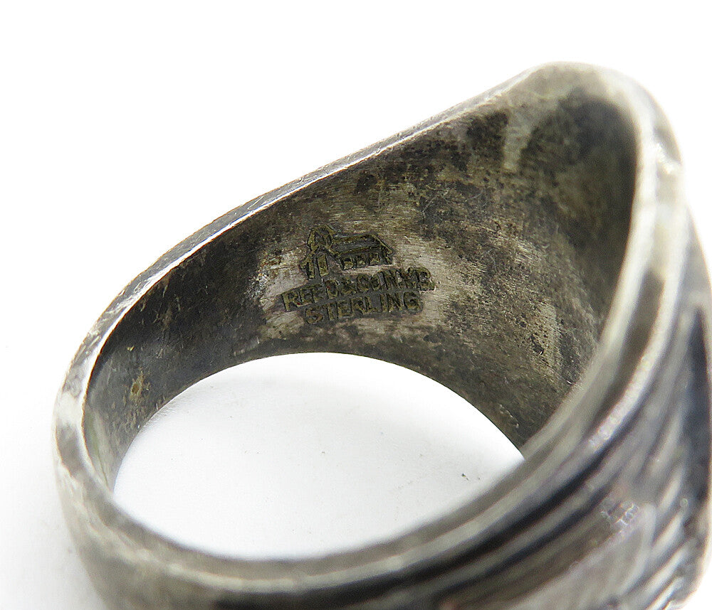 REED & CO. 925 Silver  Vintage Antique Community Band Ring Sz 8.5  RG3900