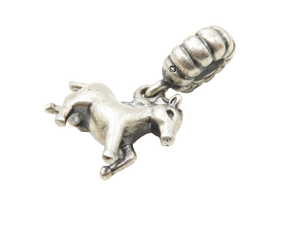 PANDORA 925 Sterling Silver  Vintage Petite Galloping Horse Pendant  PT11225