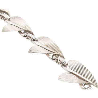 NAPIER 925 Silver  Vintage Linear Textured Pointed Abstract Bracelet  BT9452