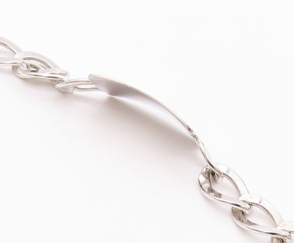 925 Sterling Silver Vintage Bracelet NAPIER Rectangle Plate Curb Links  BT11097