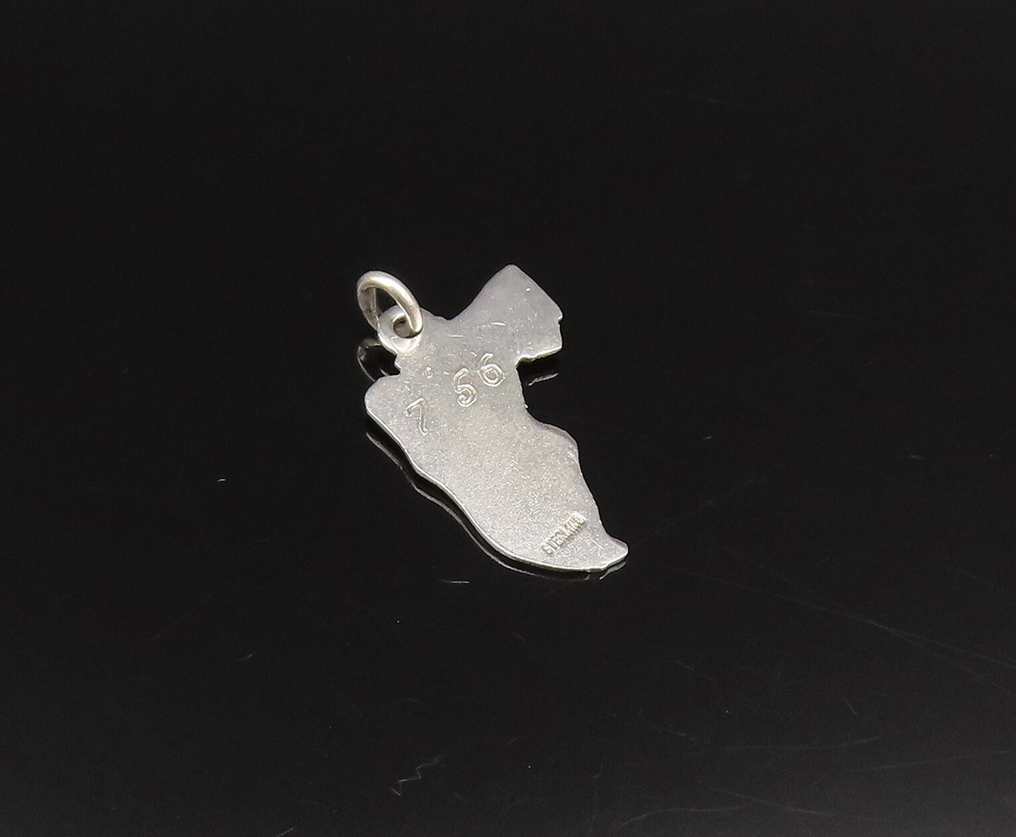 925 Sterling Silver  Vintage Enamel Florida State Souvenir Pendant  PT21284