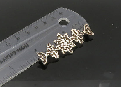 IRELAND 925 Sterling Silver  Vintage Celtic Knot Pattern Brooch Pin  BP8898